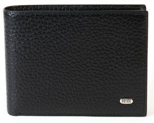 Мужское портмоне Petek 204-46B-KD1 черное, натуральная кожа